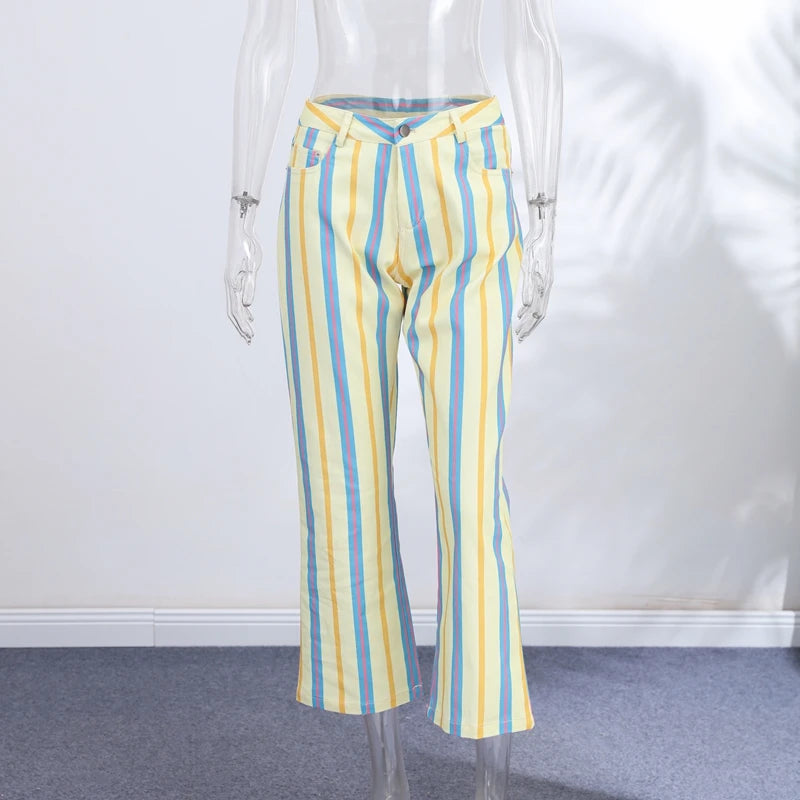 Stripe Denim Pants