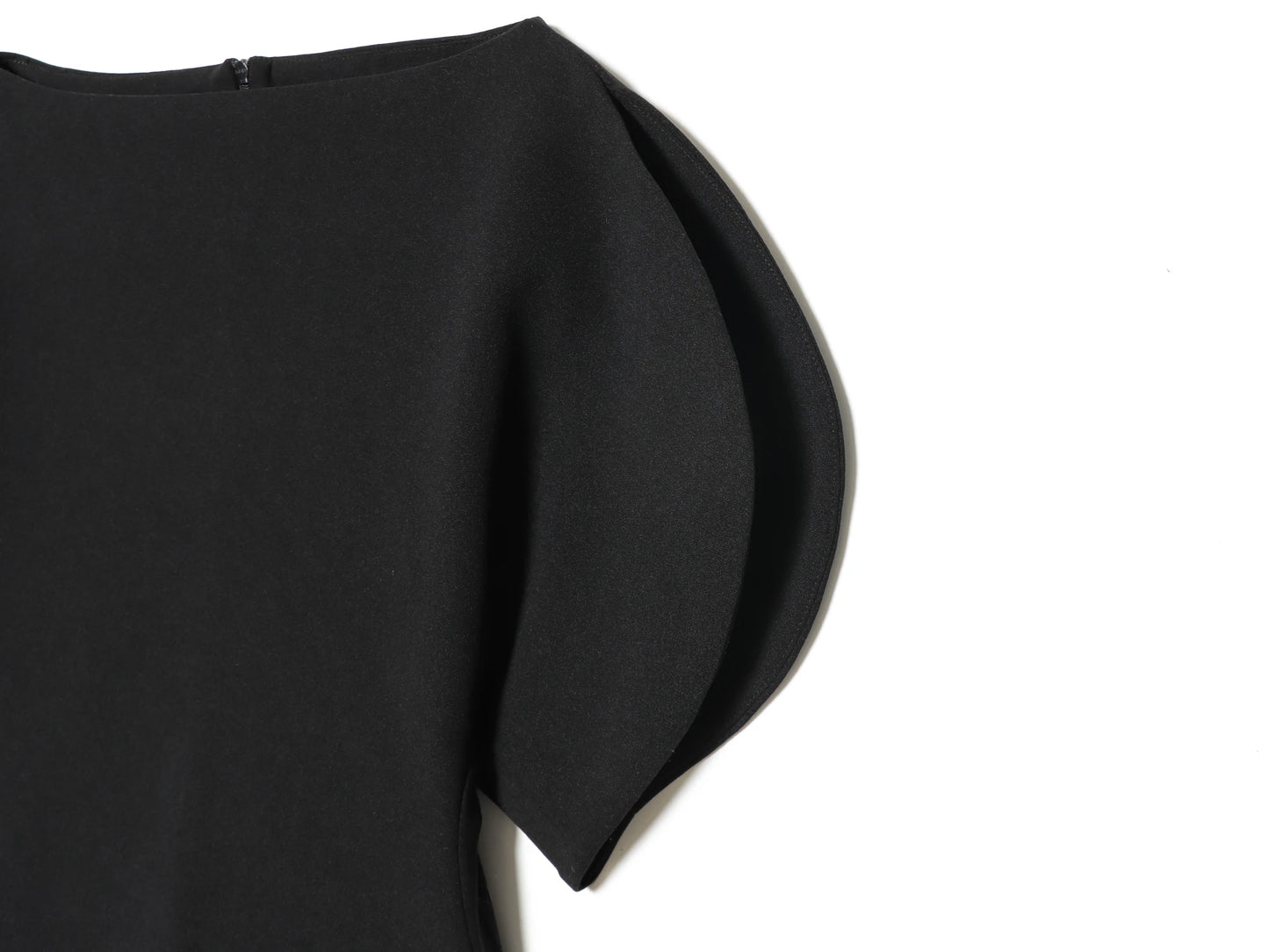 Puff Sleeve Blouse -Asymmetrical Hem