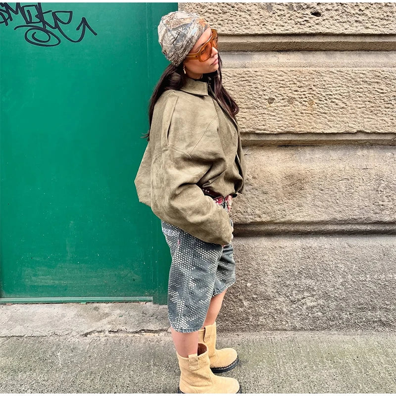 Long Sleeves Jacket -Sets Baggy