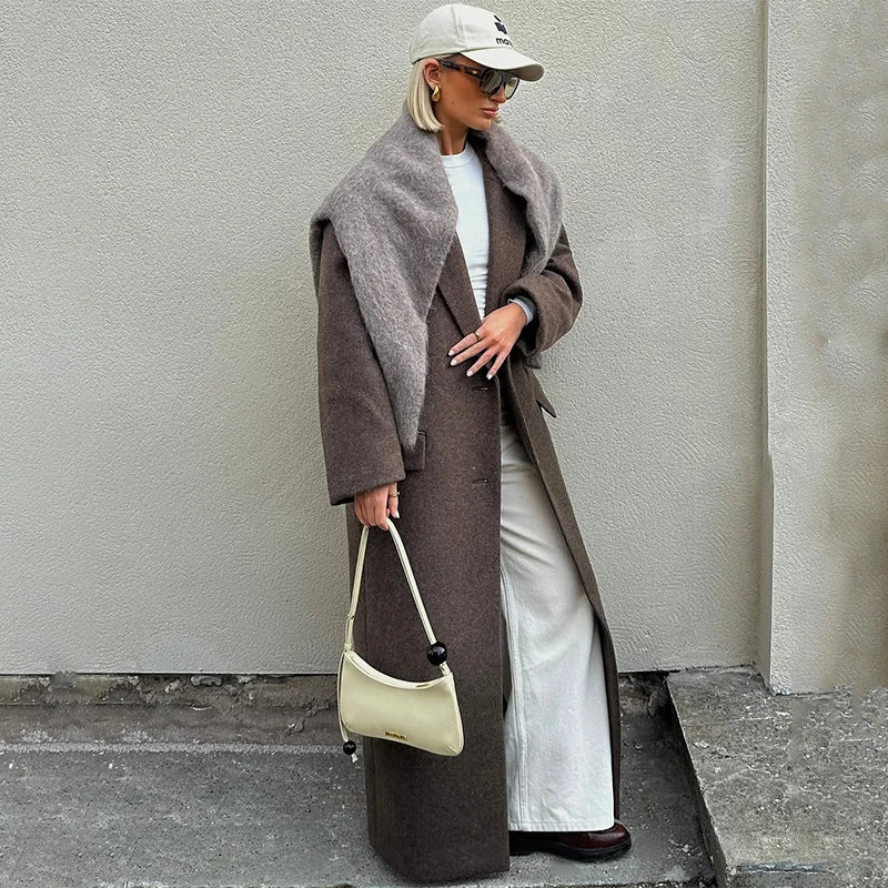 Maxi Coat - Lapel Pockets