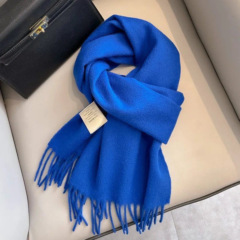 100% Wool Winter Scarf- Warm Cashmere Scarves