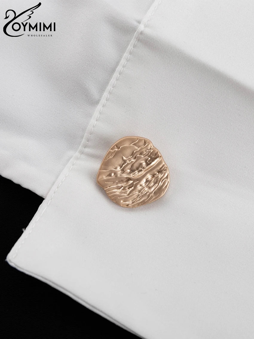 White Woman Blouse -Office Lady Shirts Casual Pockets