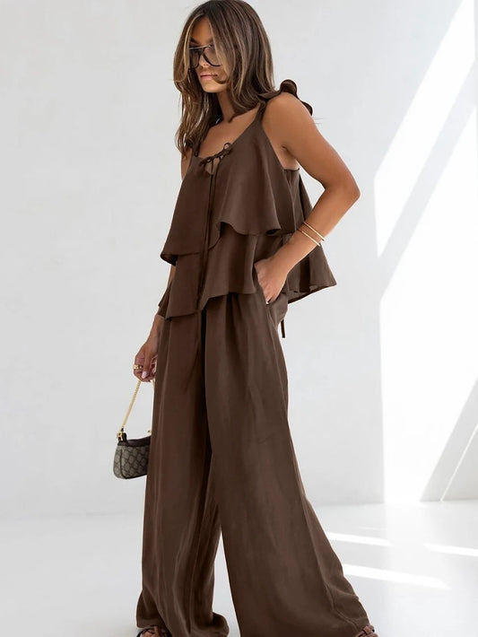 Set Spaghetti Strap -Nightwear Tank Tops