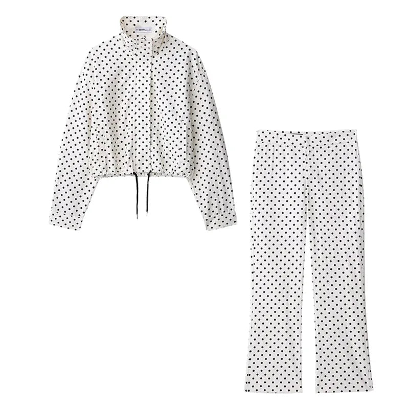 Casual Coats - Fashion Polka Dot Printed Jacket