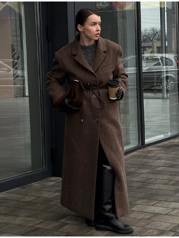 Maxi Coat - Lapel Pockets