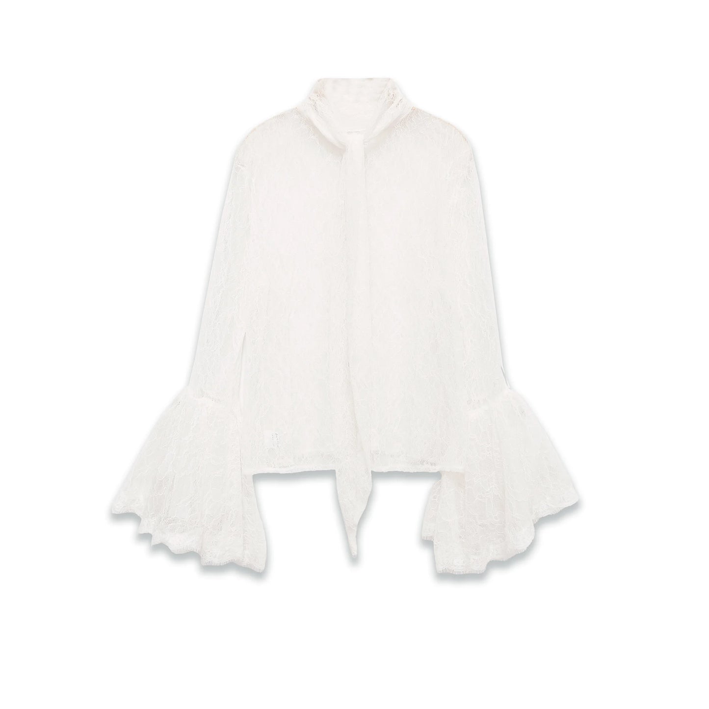 Lace Flared  Shirt Chic