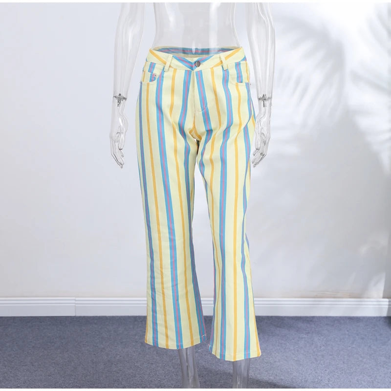 Stripe Denim Pants