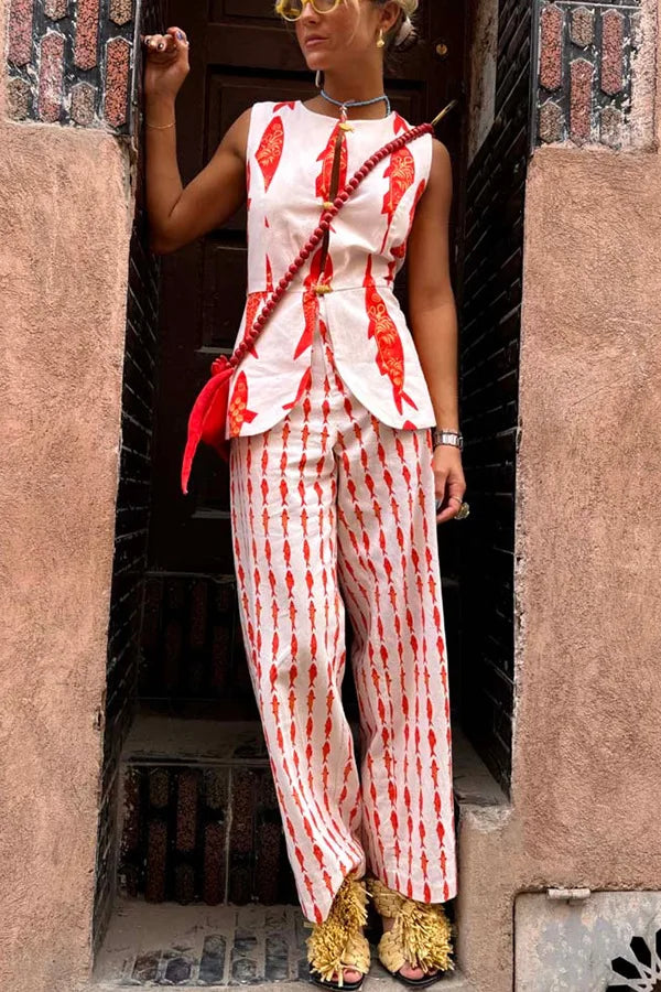 Cartoon Red Fish Set -Polyester Cotton