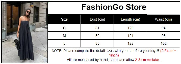 Black Backless Sling Long Dress