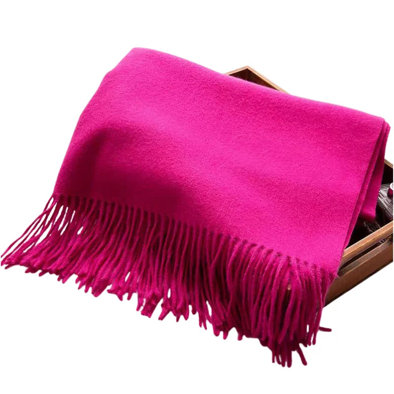 100% Wool Winter Scarf- Warm Cashmere Scarves