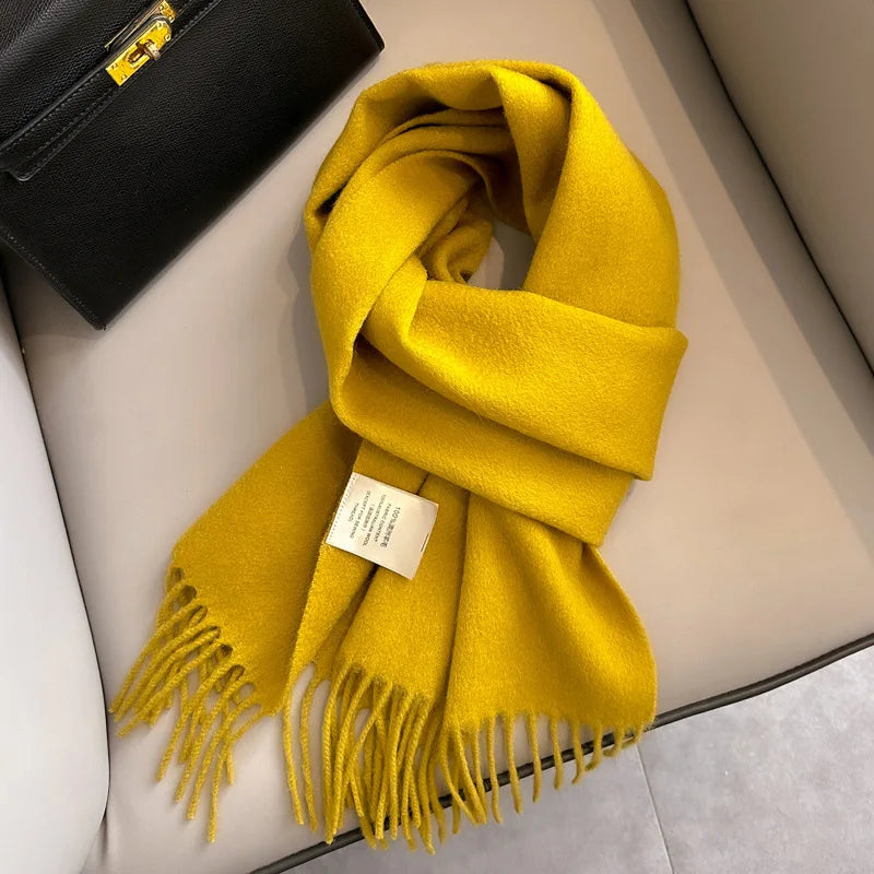 100% Wool Winter Scarf- Warm Cashmere Scarves