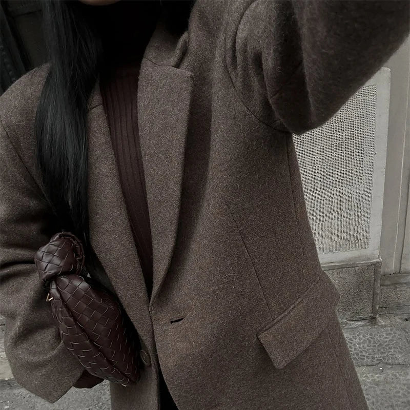 Maxi Coat - Lapel Pockets