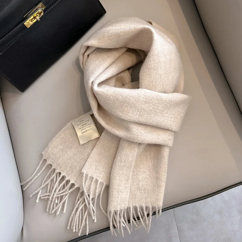 100% Wool Winter Scarf- Warm Cashmere Scarves