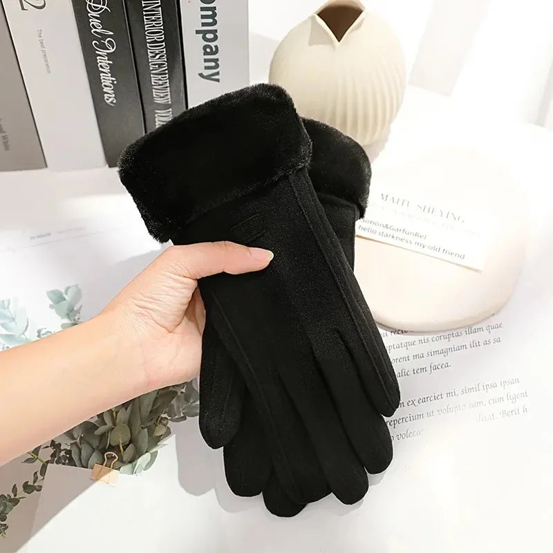 Plush Gloves Fashion -Warm Suede