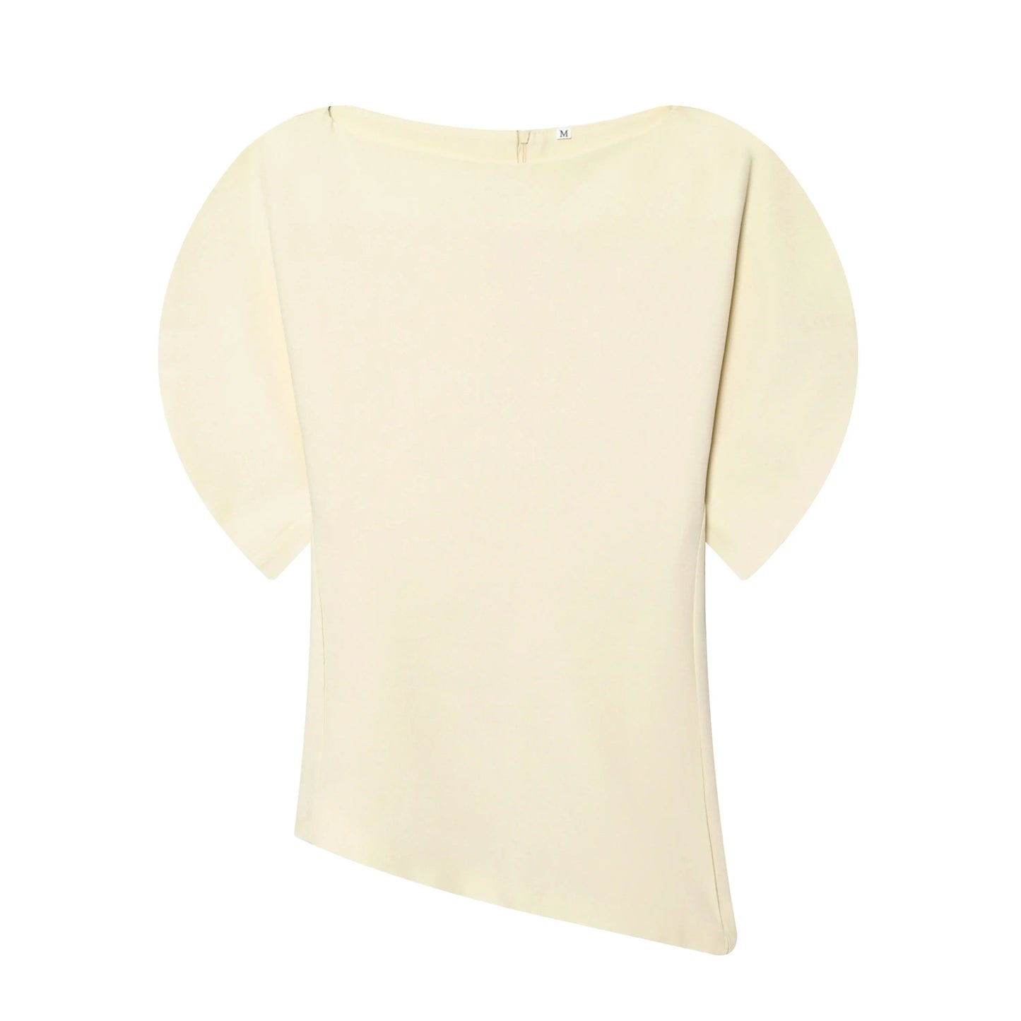 Puff Sleeve Blouse -Asymmetrical Hem