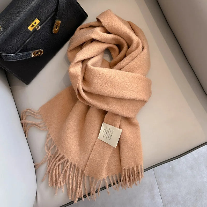 100% Wool Winter Scarf- Warm Cashmere Scarves