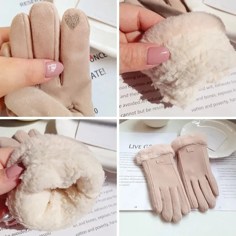 Plush Gloves Fashion -Warm Suede