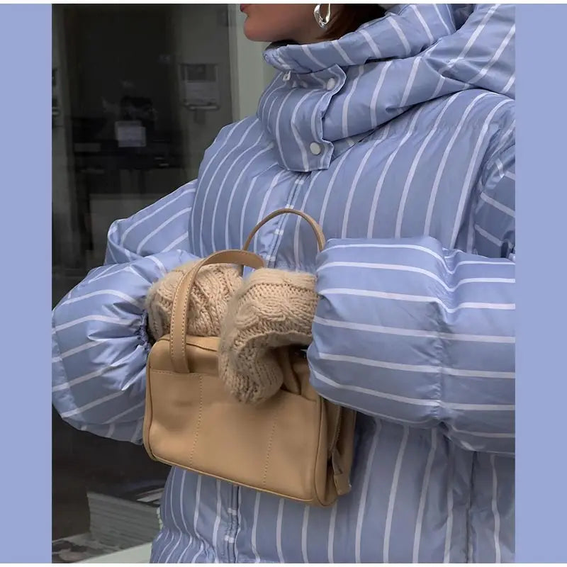 Hooded Cotton Jacket-Zipper Buttons