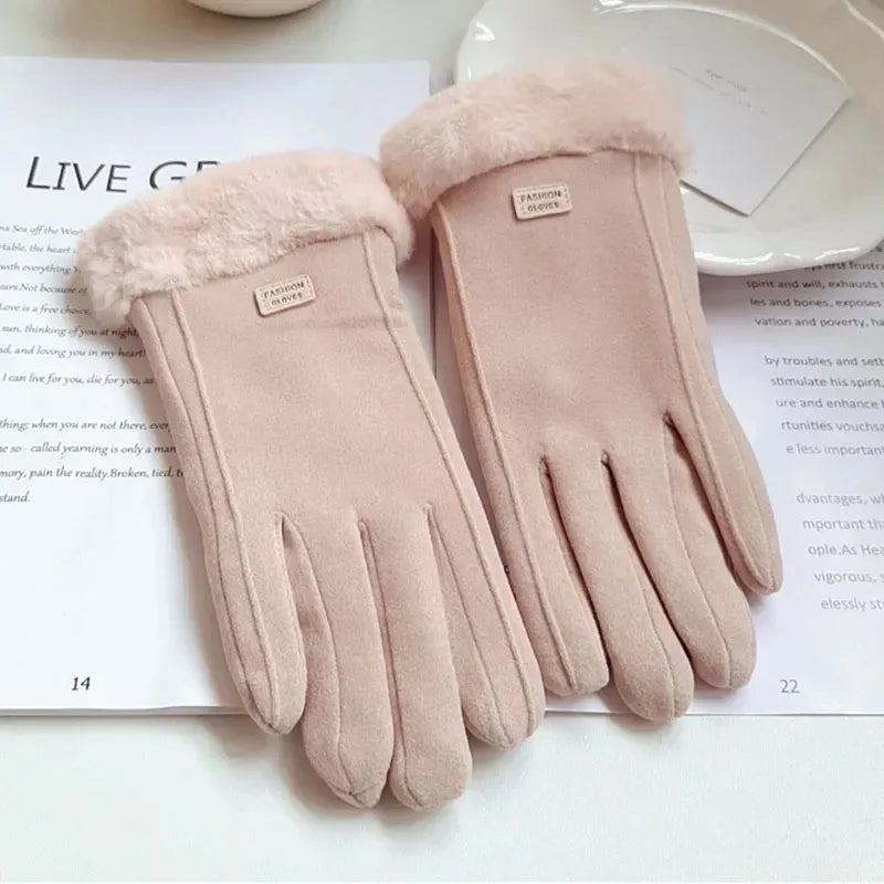 Plush Gloves Fashion -Warm Suede