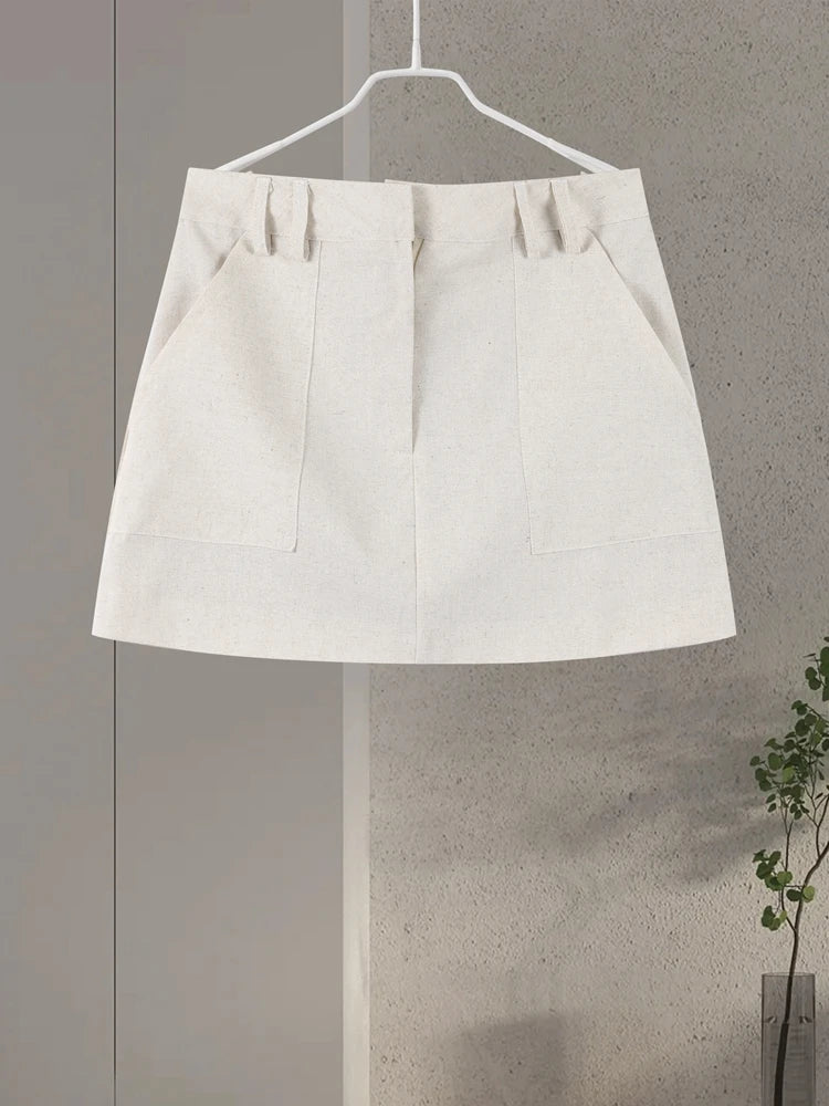 Cotton Linen Vest -Soft Solid Sets 2 Pieces