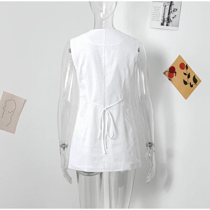 Elegant Single Breasted Long Vest Waistcoat