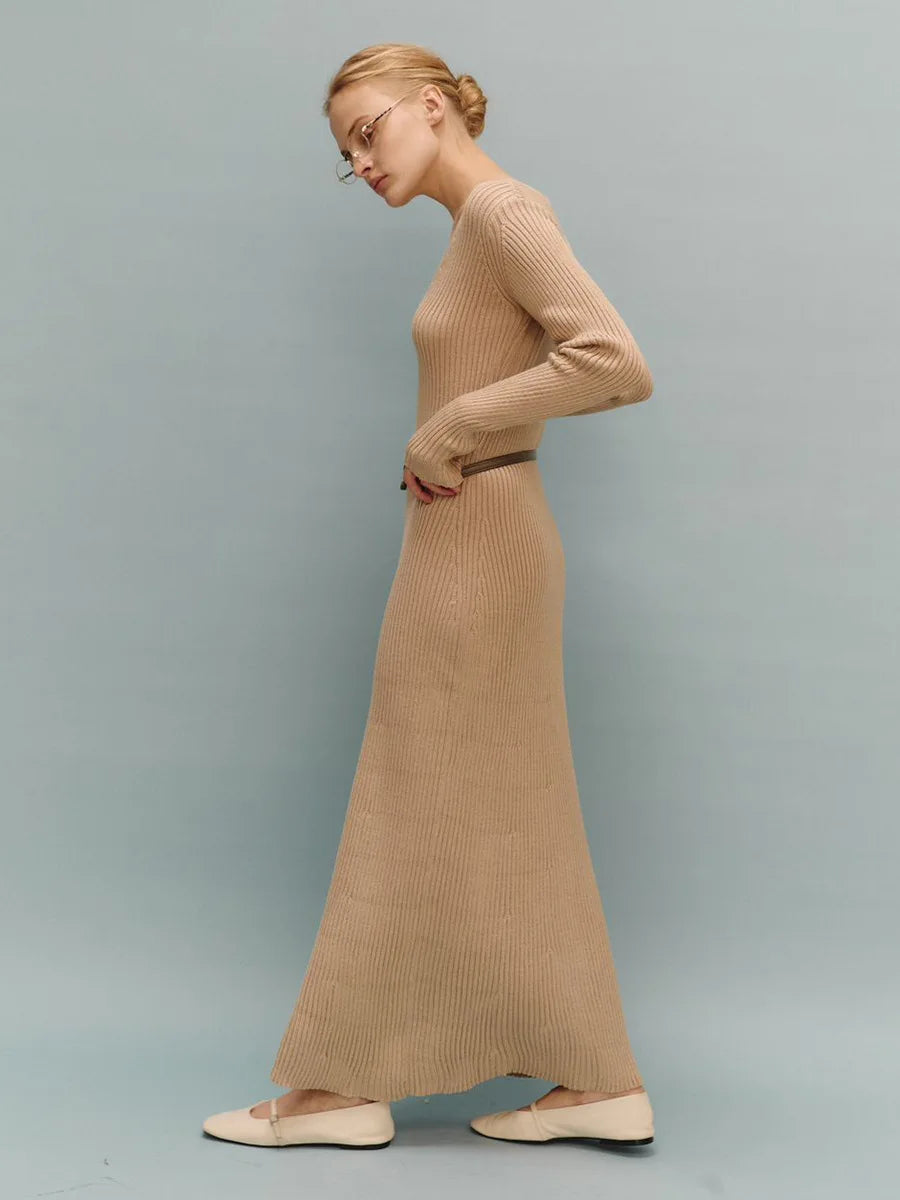 Long sleeve knitted dress