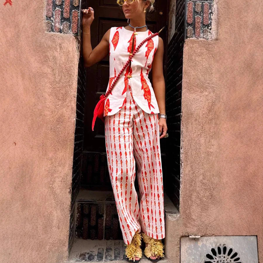 Cartoon Red Fish Set -Polyester Cotton