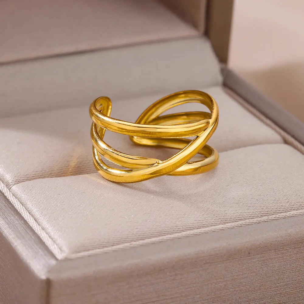 Stainless Steel Rings - Gold Color