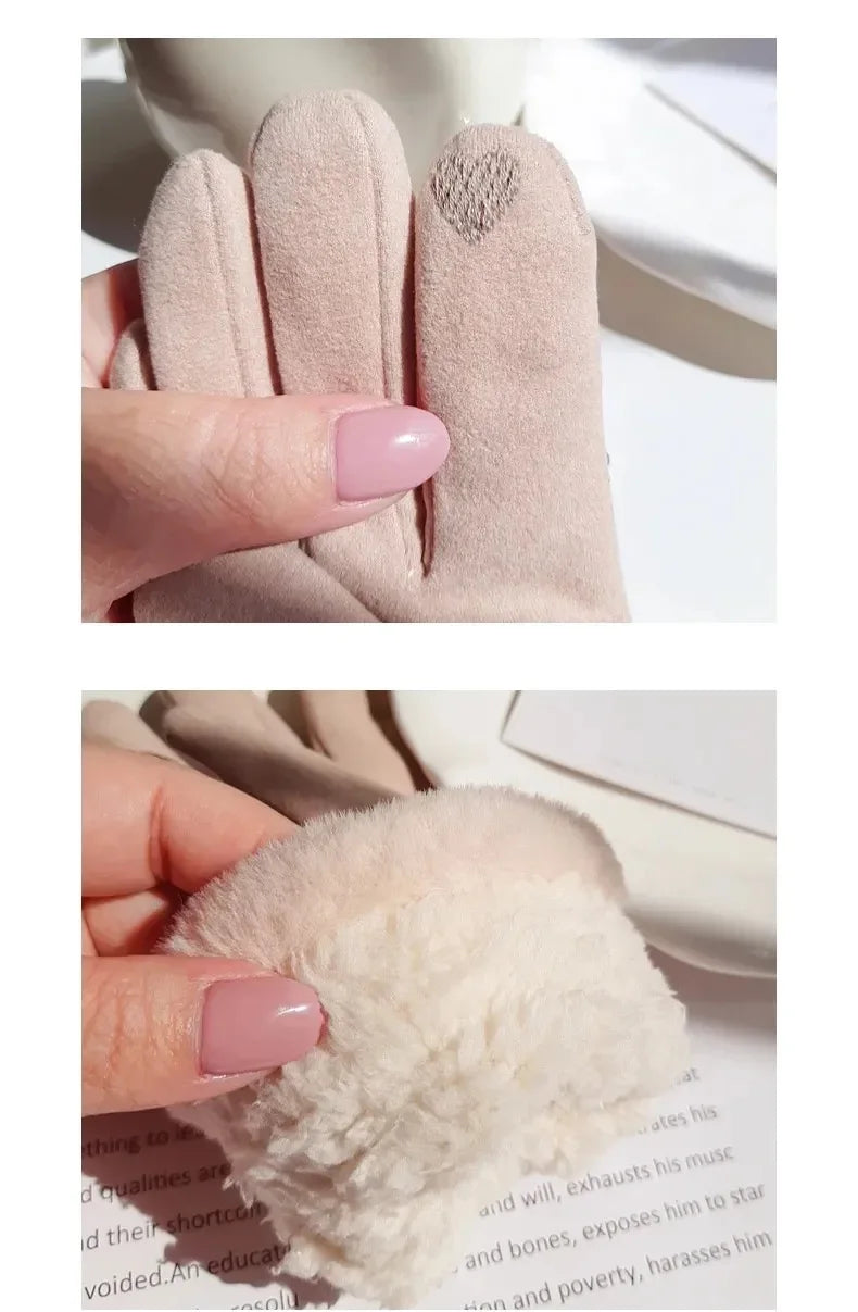 Plush Gloves Fashion -Warm Suede
