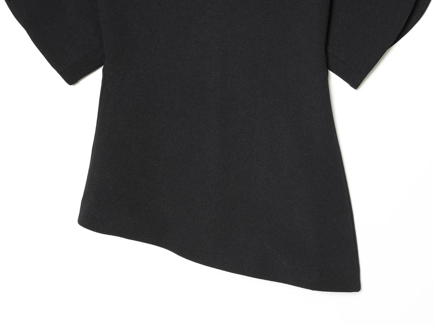 Puff Sleeve Blouse -Asymmetrical Hem