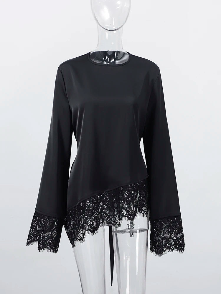 Slim Belted Waist-cinching Round Neck