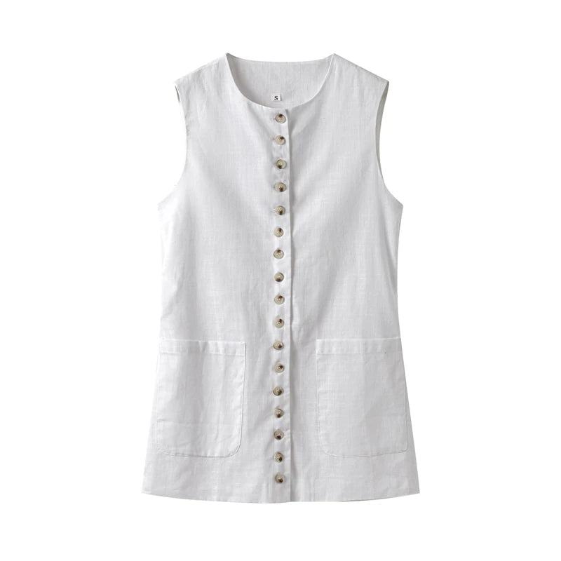 Elegant Single Breasted Long Vest Waistcoat