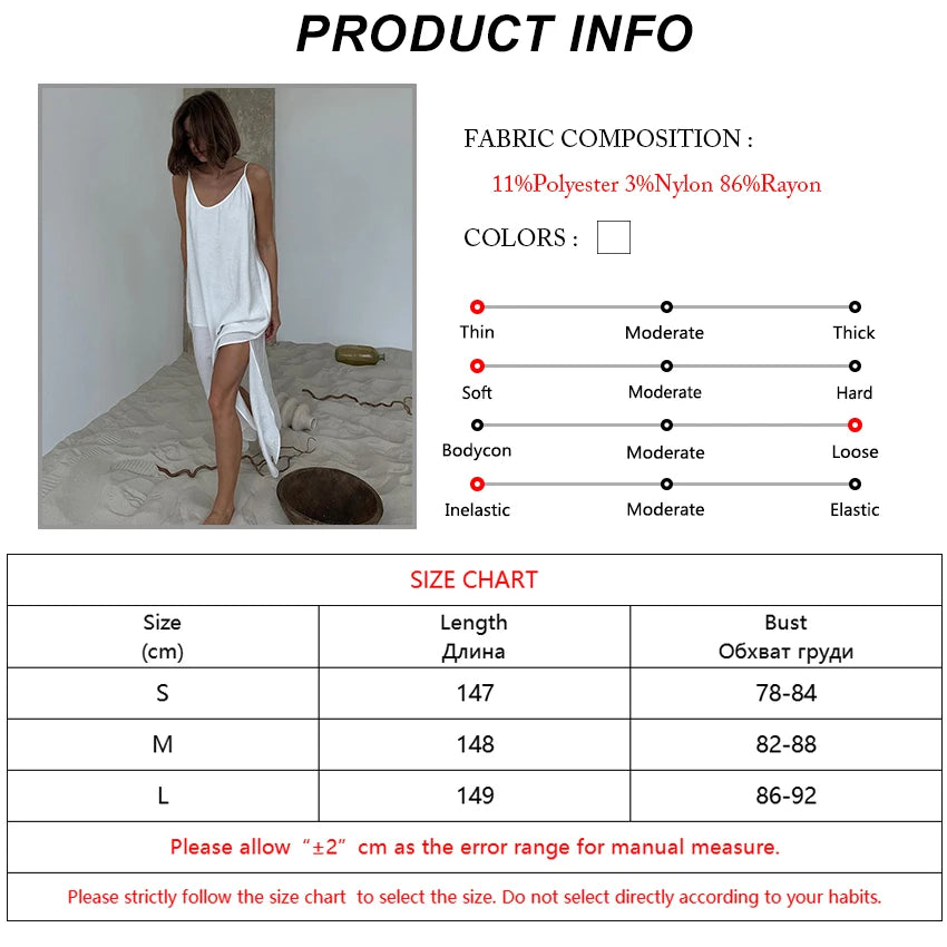 White Long Dress -Straight Robes Nightgown