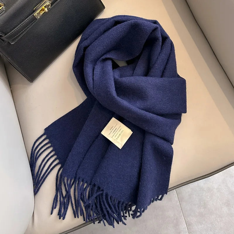 100% Wool Winter Scarf- Warm Cashmere Scarves