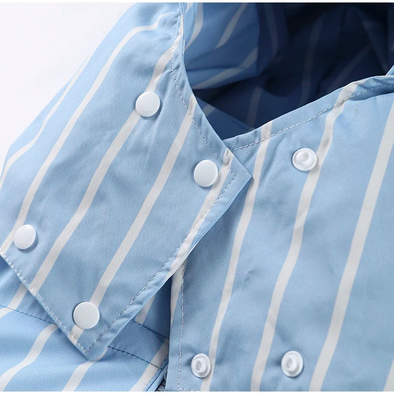 Hooded Cotton Jacket-Zipper Buttons