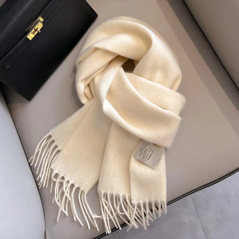 100% Wool Winter Scarf- Warm Cashmere Scarves