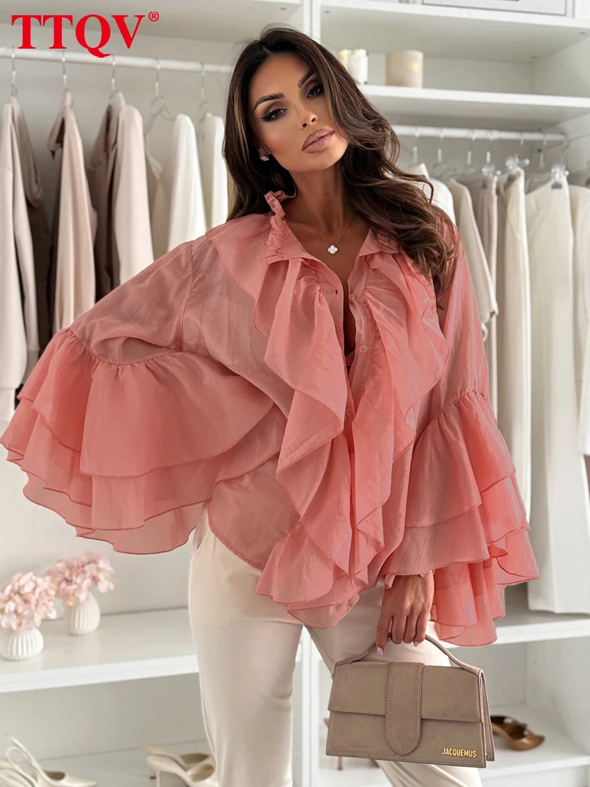 Shirt 2026 - Stand Collar Long Sleeve Blouse