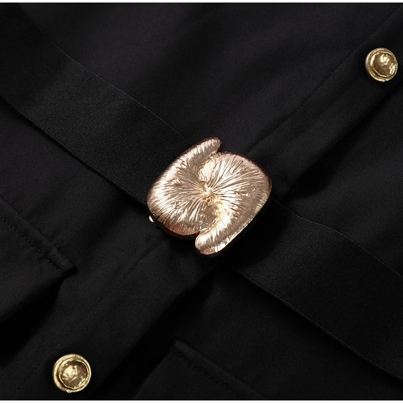 Elegant Dress - Pockets Slim Dress