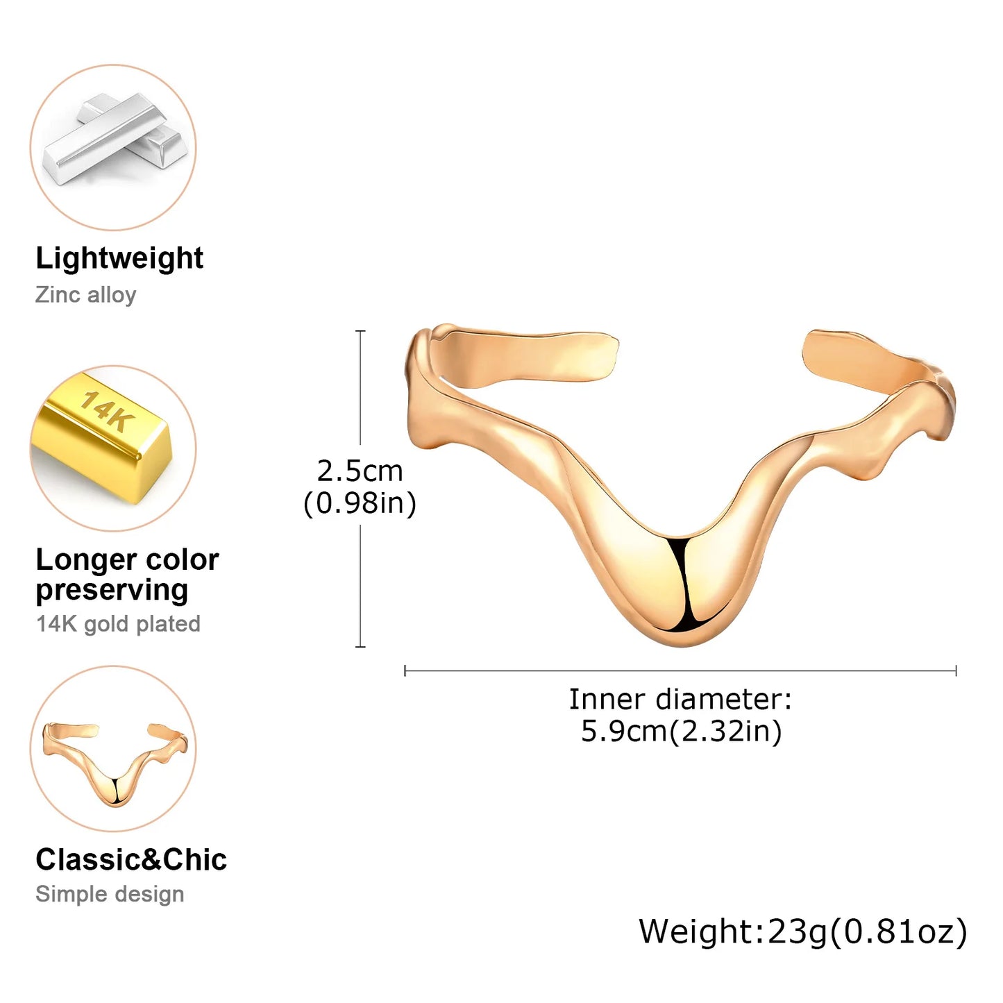 Punk Wave - Irregular Arm Bracelet