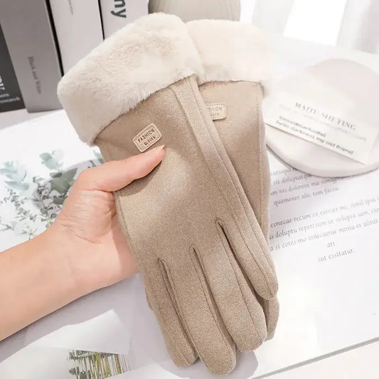 Plush Gloves Fashion -Warm Suede
