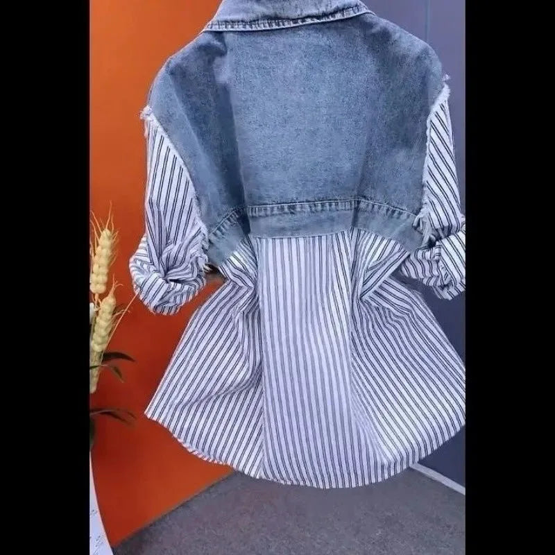 Fashion Denim Shirt Ladies Denim Jacket Spring Autumn