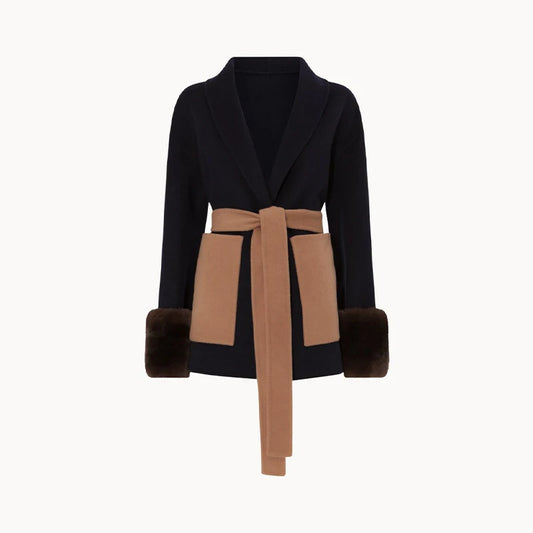 Patchwork Pocket Jacket - Slim Fit Winter Coat