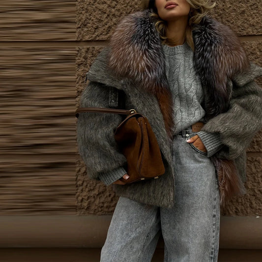 Collar Coat Oversized Winter Hooded Jacket