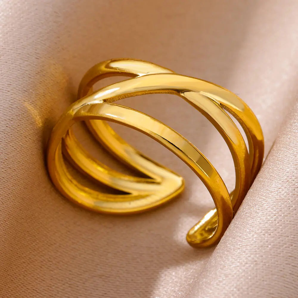Stainless Steel Rings - Gold Color
