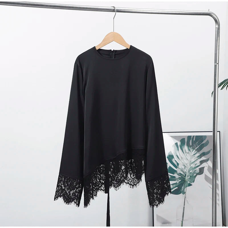 Slim Belted Waist-cinching Round Neck