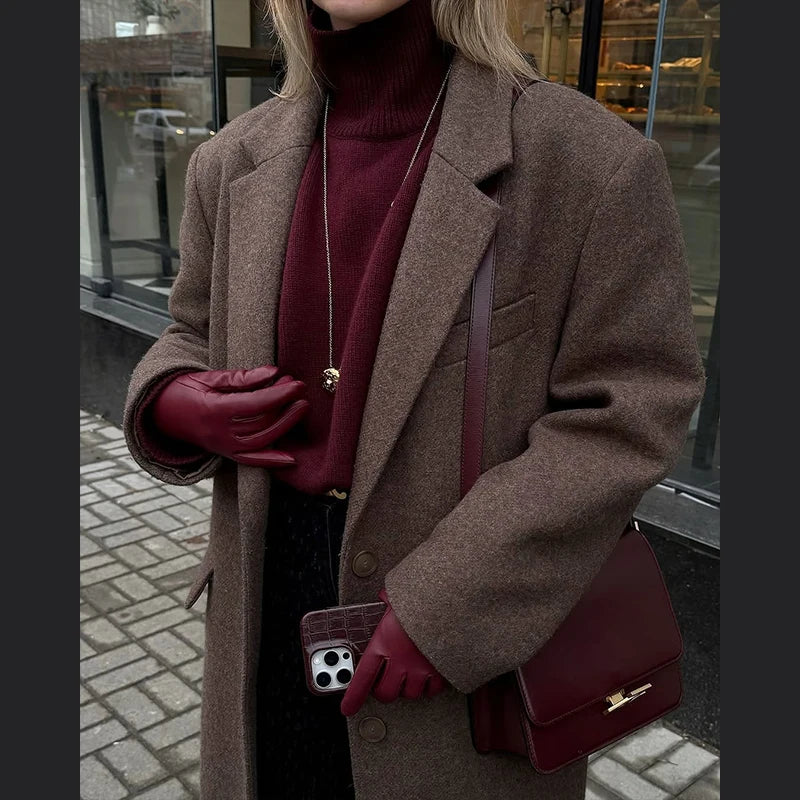 Maxi Coat - Lapel Pockets