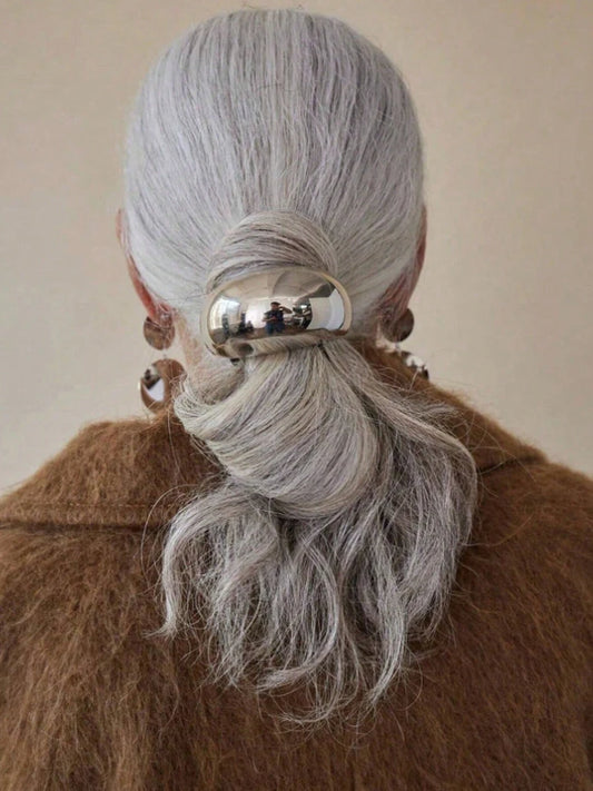 Geometric Metal Headb- Ponytail Hair Scrunchie