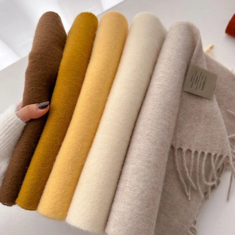 100% Wool Winter Scarf- Warm Cashmere Scarves