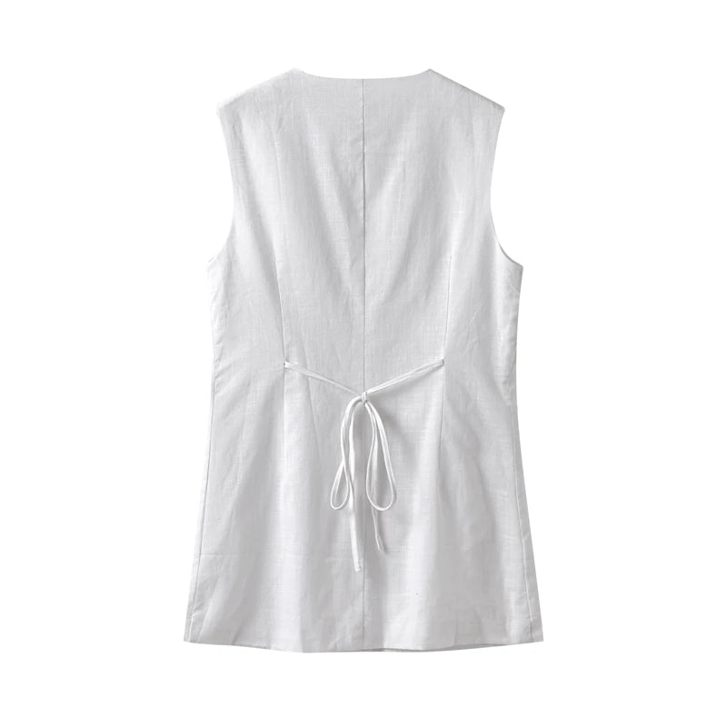 Elegant Single Breasted Long Vest Waistcoat