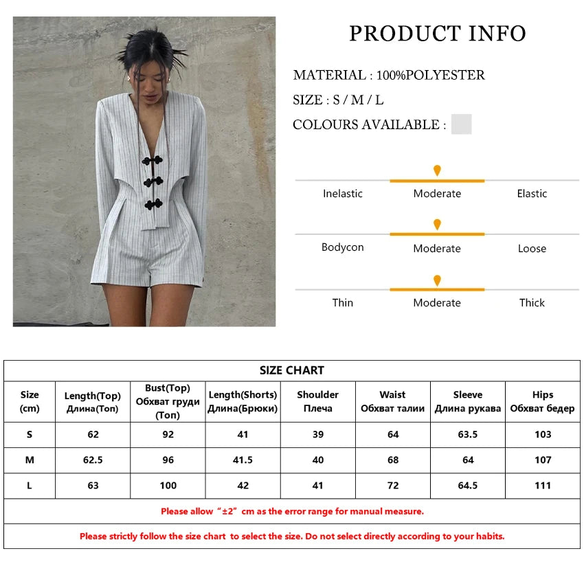 Sets -Top With High Waist Shorts Set Streetwear